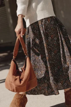 Le Temps des Cerises Sac Astier En Cuir Suede Camel Cheap