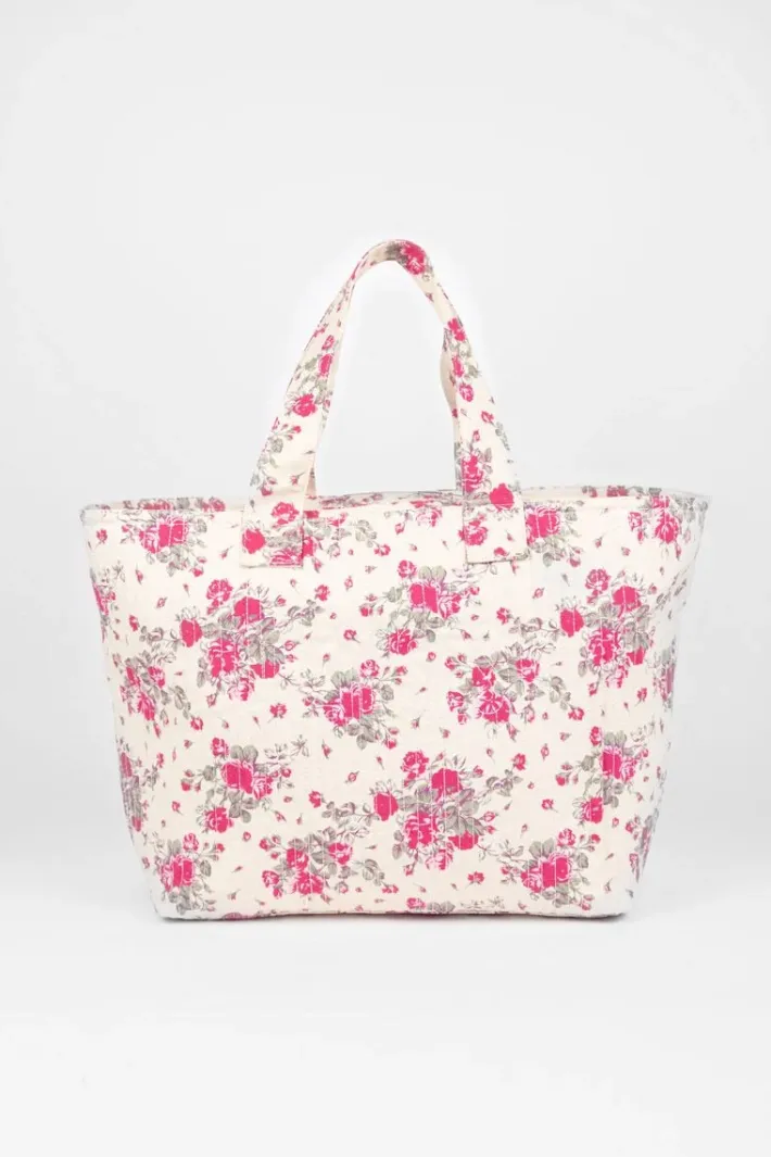 Le Temps des Cerises Sac Cabas Micky A Motif Fleuri Rose Pink Best