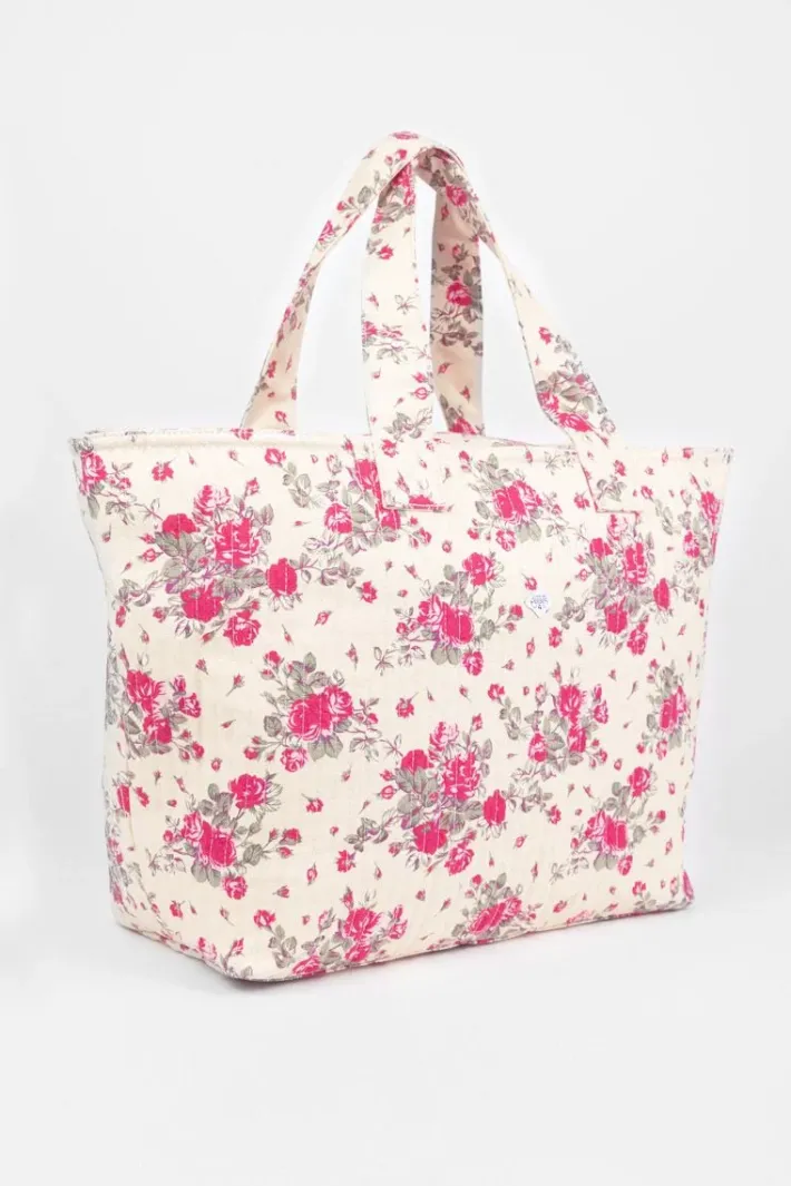 Le Temps des Cerises Sac Cabas Micky A Motif Fleuri Rose Pink Best