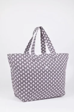 Le Temps des Cerises Sac Cabas Micky Gris A Motif Fleuri Grey Online