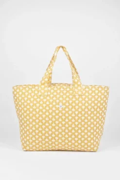 Le Temps des Cerises Sac Cabas Micky Jaune A Motif Fleuri Yellow Sale