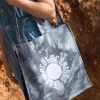 Le Temps des Cerises Sac De Shopping Lina Tie And Dye Bleu Gris Grey Best Sale