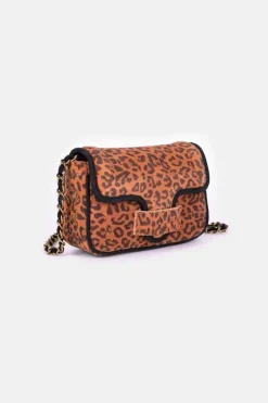Le Temps des Cerises Sac Klelia En Cuir Suede Leopard Best