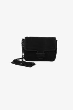 Le Temps des Cerises Sac Klelia En Cuir Suede Noir Black Fashion