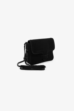 Le Temps des Cerises Sac Klelia En Cuir Suede Noir Black Fashion