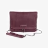 Le Temps des Cerises Sac Leter Bordeaux Plisse Rouge Fonce Hot