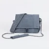 Le Temps des Cerises Sac Leter En Cuir Suede Bleu Denim Best Sale