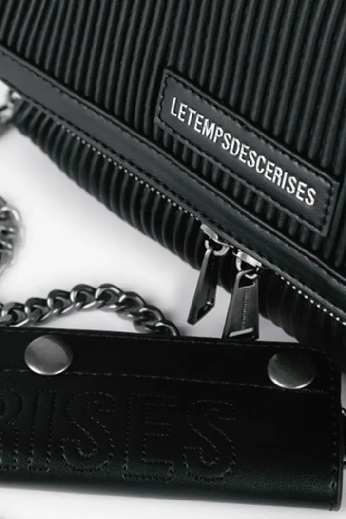 Le Temps des Cerises Sac Leter Noir Plisse Black Best