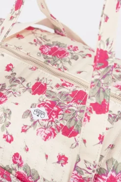 Le Temps des Cerises Sac Week-End Lisia A Motif Fleuri Rose Pink Hot