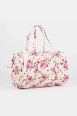 Le Temps des Cerises Sac Week-End Lisia A Motif Fleuri Rose Pink Hot