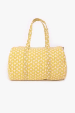 Le Temps des Cerises Sac Week-End Lisia Jaune A Motif Fleuri Yellow Shop