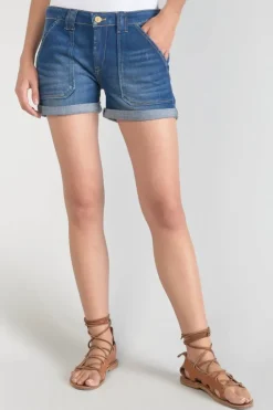 Le Temps des Cerises Short Bloom En Jeans Bleu Fonce Blue Hot