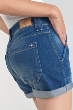 Le Temps des Cerises Short Bloom En Jeans Bleu Fonce Blue Hot