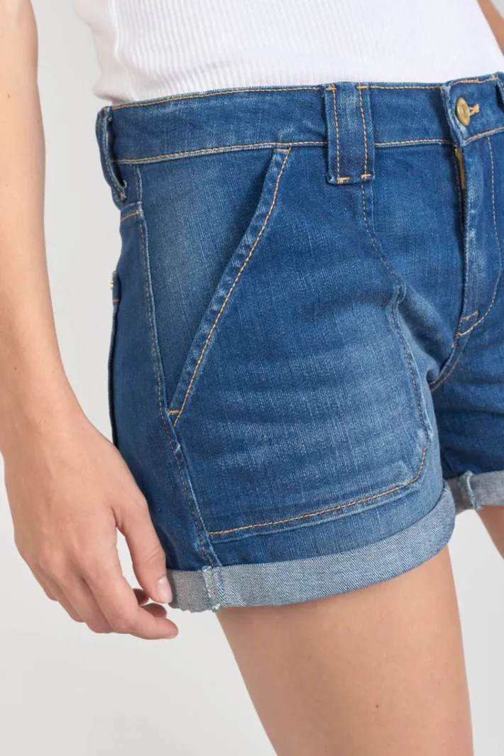 Le Temps des Cerises Short Bloom En Jeans Bleu Fonce Blue Hot