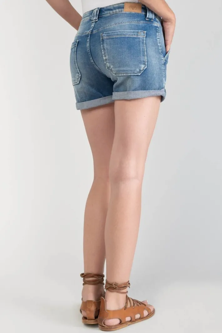 Le Temps des Cerises Short Bloom En Jeans Bleu Blue Discount