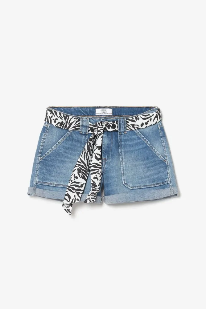 Le Temps des Cerises Short Bloom En Jeans Bleu Blue Discount