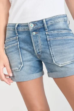 Le Temps des Cerises Short Madrague En Jeans Bleu Blue Flash Sale