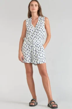 Le Temps des Cerises Short Nuria Tie And Dye Bleu Midnight Discount
