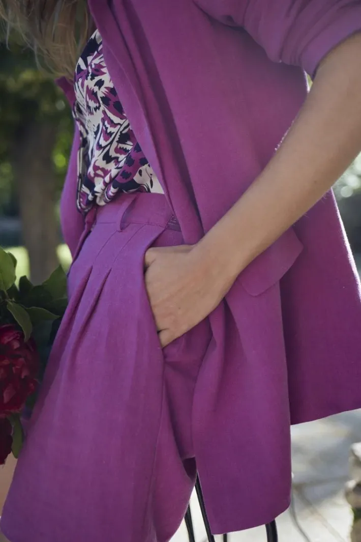 Le Temps des Cerises Short Polla Violine Aster Fashion