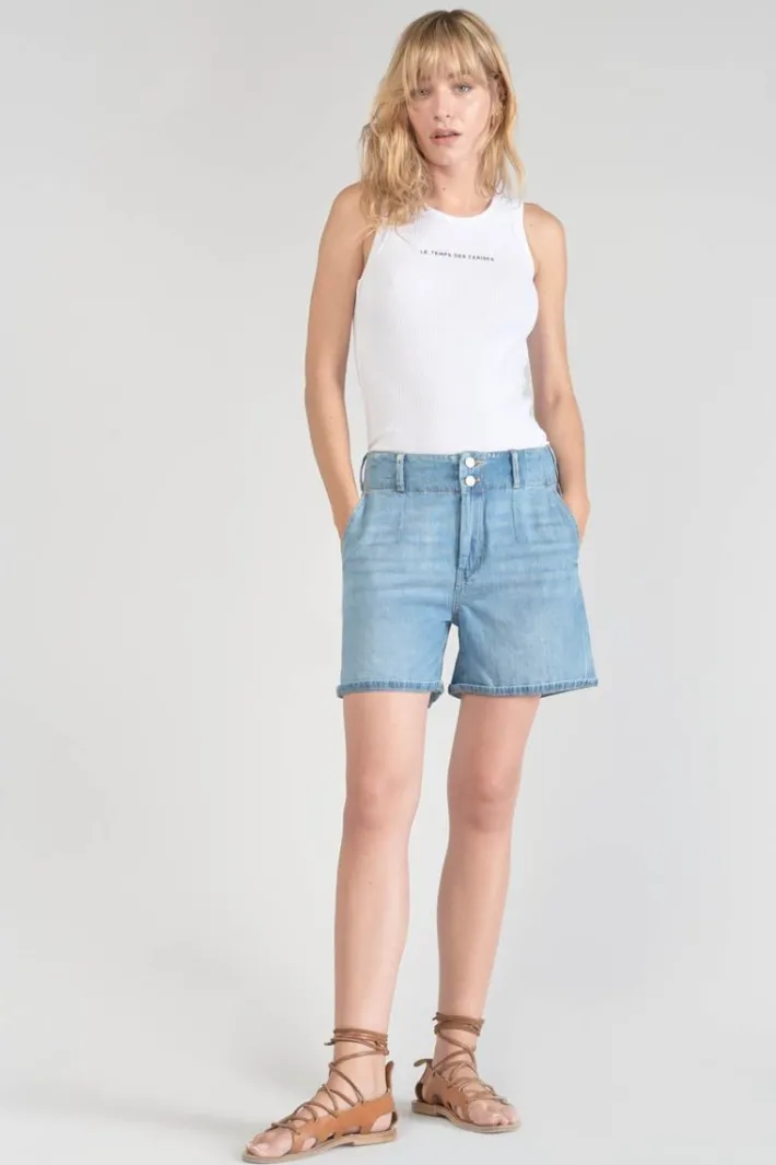 Le Temps des Cerises Short Sydney En Jeans Bleu Clair Blue Fashion