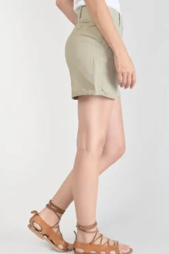Le Temps des Cerises Short Sydney2 Kaki Clair Sea Spray Clearance