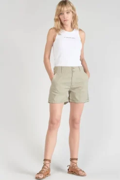 Le Temps des Cerises Short Sydney2 Kaki Clair Sea Spray Clearance