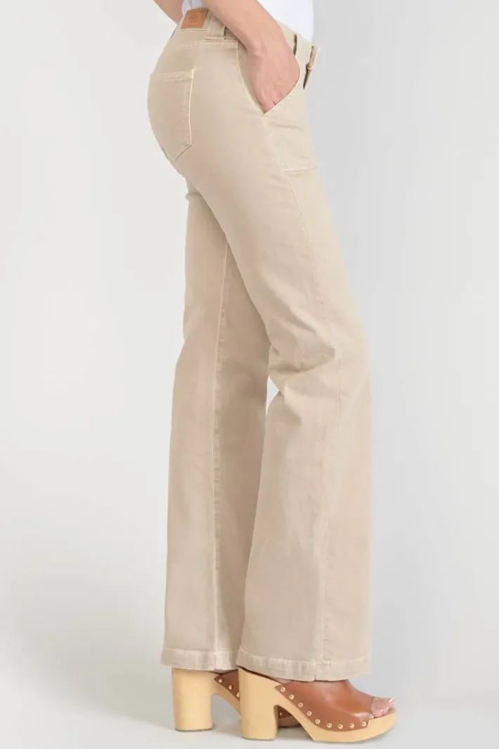Le Temps des Cerises Sormiou Flare Jeans Beige Sable Desert Cheap