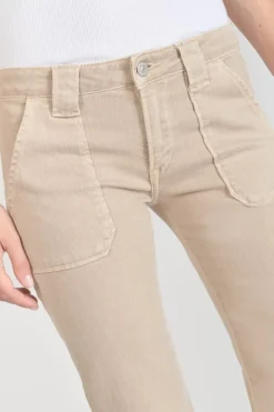Le Temps des Cerises Sormiou Flare Jeans Beige Sable Desert Cheap