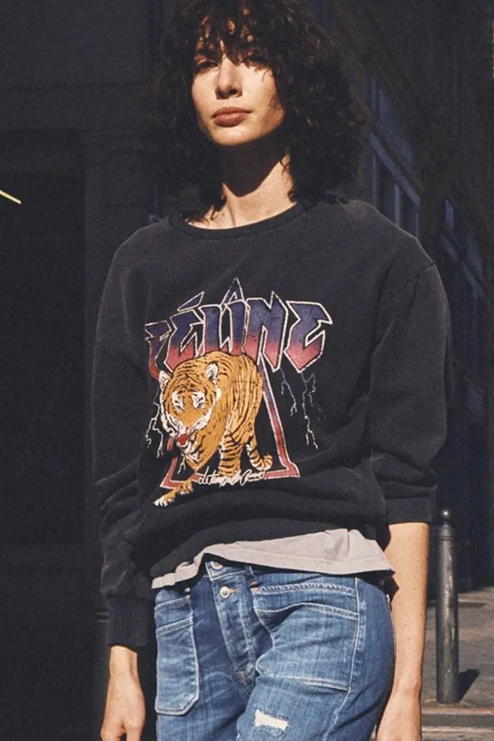 Le Temps des Cerises Sweat Nyke Gris Delave Black Discount