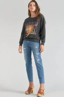 Le Temps des Cerises Sweat Nyke Gris Delave Black Discount