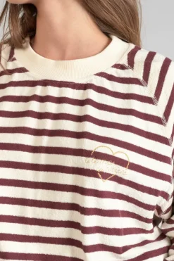 Le Temps des Cerises Sweatshirt Koa Mariniere Prune Ice Cream Outlet