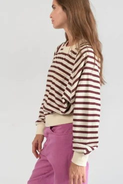 Le Temps des Cerises Sweatshirt Koa Mariniere Prune Ice Cream Outlet
