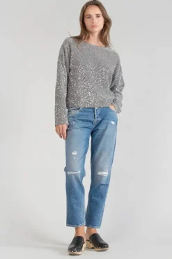 Le Temps des Cerises Top Able Argente Glitter Cheap