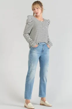 Le Temps des Cerises Top Demi A Rayures Noires Et Blanches Black/White Stripes Cheap
