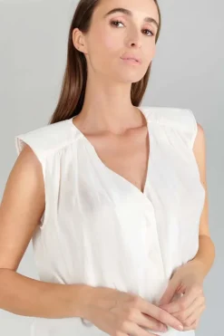 Le Temps des Cerises Top Missou En Jacquard Creme Ice Cream Sale