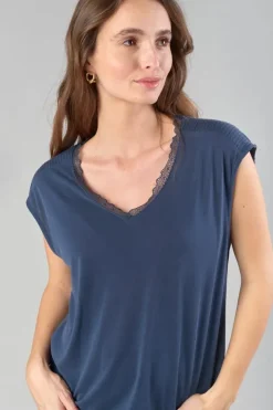 Le Temps des Cerises Top Nate Bleu Nuit Midnight Store