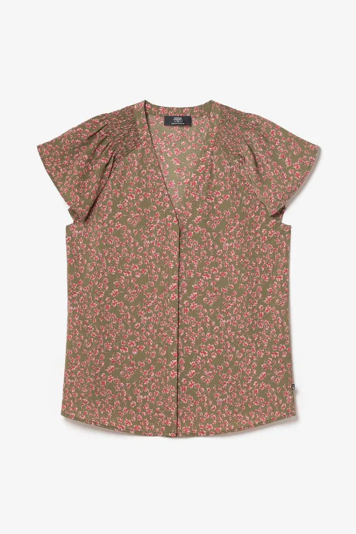 Le Temps des Cerises Top Norine Kaki A Motif Fleuri Khaki Flowers Cheap