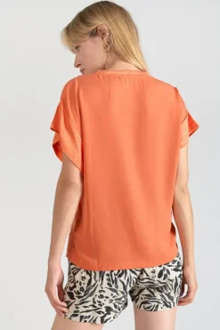 Le Temps des Cerises Top Overs Orange Corail Coral Rose Outlet