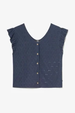 Le Temps des Cerises Top Pedrina Ajoure Bleu Marine Midnight Clearance