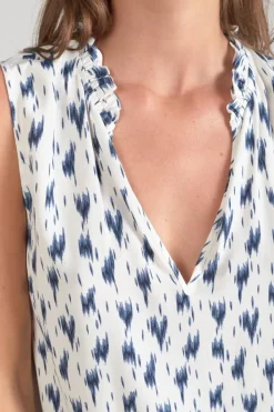 Le Temps des Cerises Top Rosita Tie And Dye Bleu Midnight Cheap