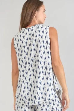 Le Temps des Cerises Top Rosita Tie And Dye Bleu Midnight Cheap