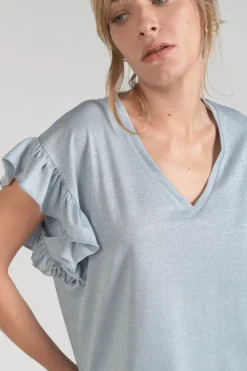 Le Temps des Cerises Top Ryls Bleu Ciel Irise Sky Cheap