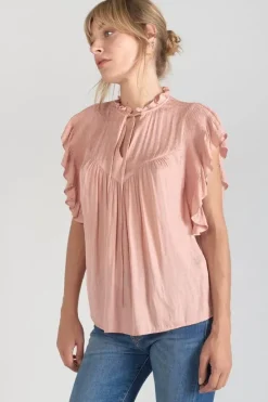 Le Temps des Cerises Top Theron Rose Saumon Coral Rose New