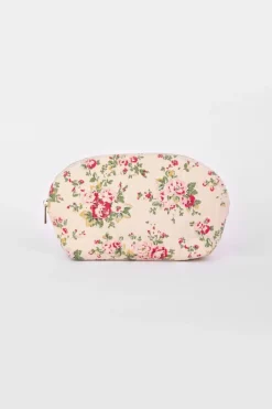 Le Temps des Cerises Trousse De Toilette Mary A Motif Fleuri Rose Pink New