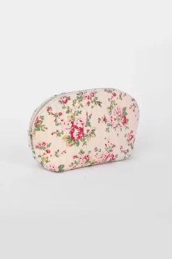 Le Temps des Cerises Trousse De Toilette Mary A Motif Fleuri Rose Pink New