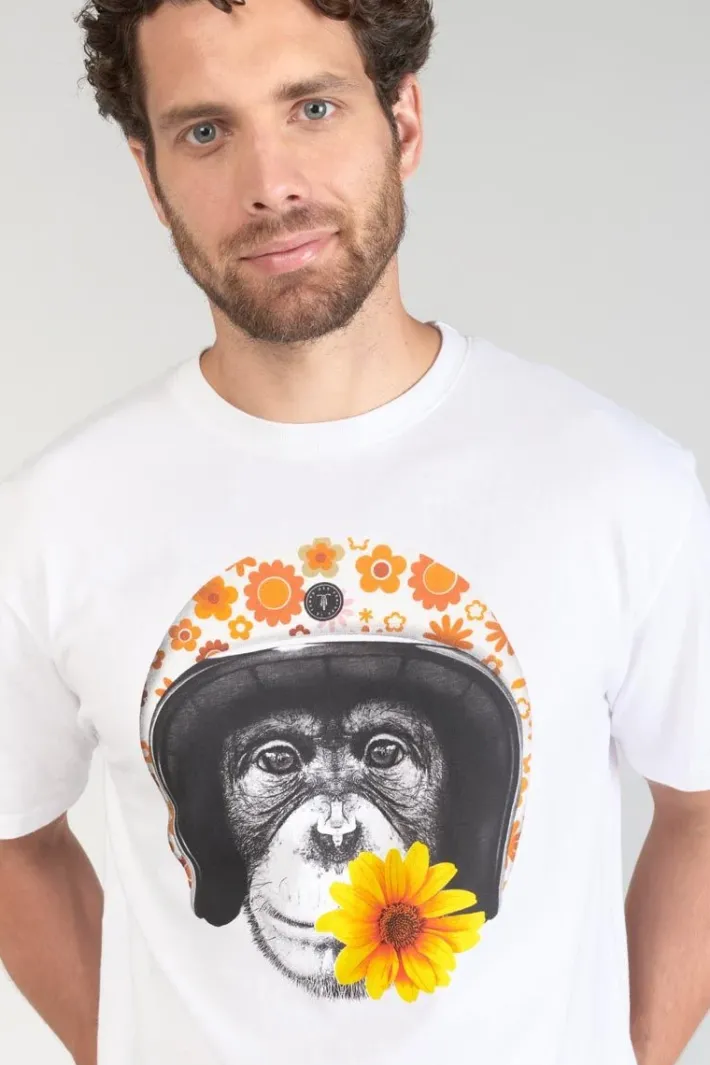 Le Temps des Cerises T-Shirt Andler Blanc Imprime White Discount