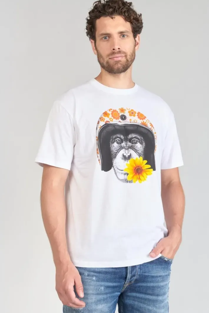 Le Temps des Cerises T-Shirt Andler Blanc Imprime White Discount