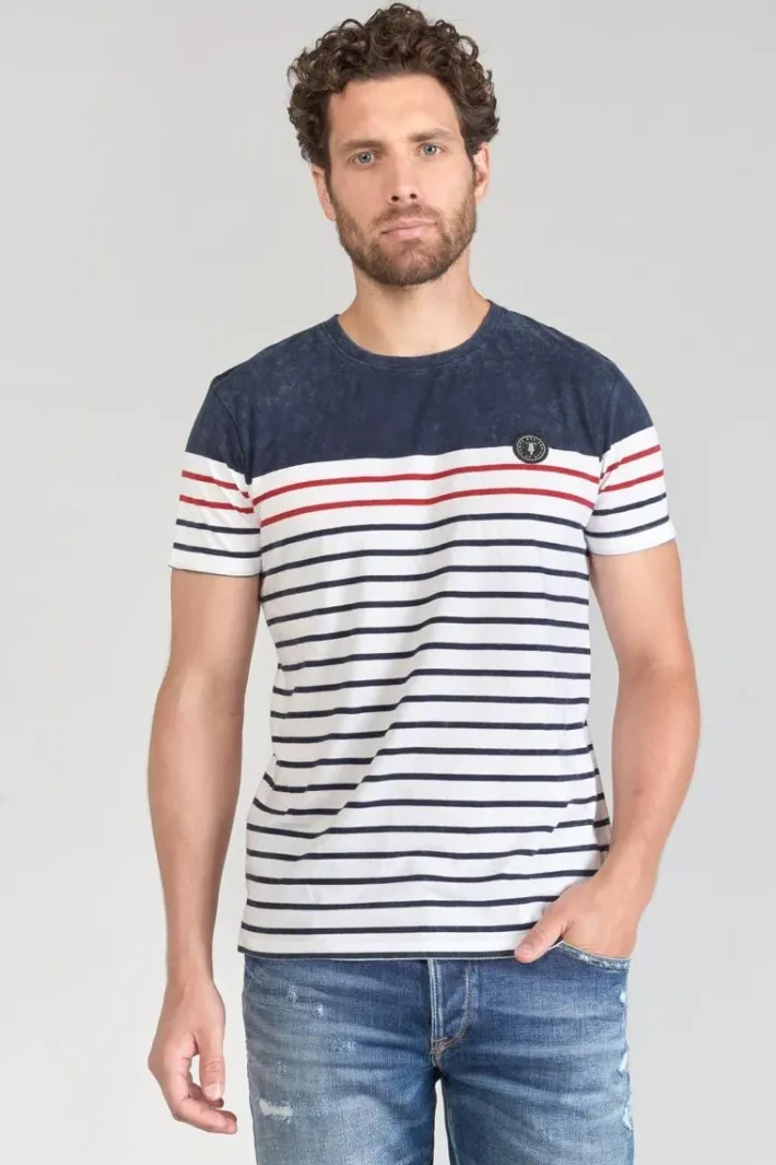 Le Temps des Cerises T-Shirt Blank A Rayures White New
