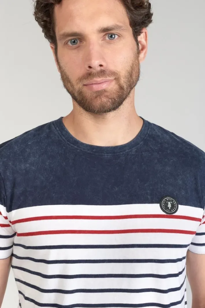 Le Temps des Cerises T-Shirt Blank A Rayures White New