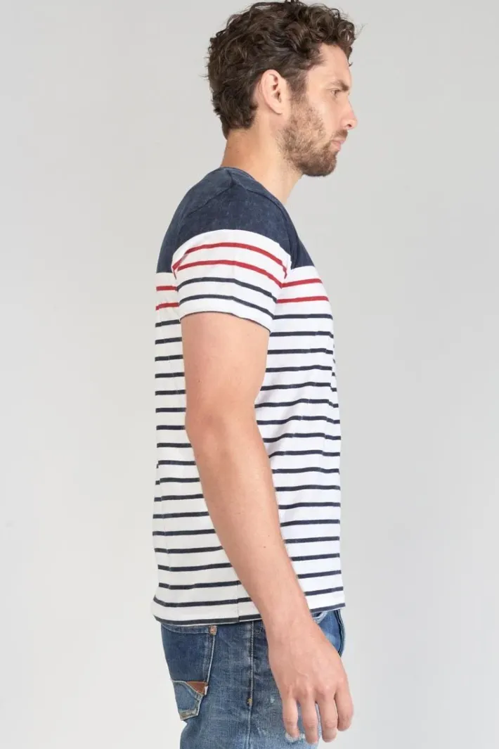 Le Temps des Cerises T-Shirt Blank A Rayures White New